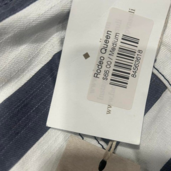 Women's blue and white striped "Rodeo Queen" super flared/bellbottoms M NWT - Picture 6 of 6